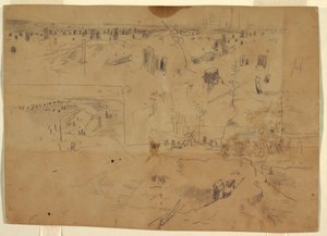 Studies of a Battlefield with Tree Stumps and Blasted Tree Trunks, Petersburg, Virginia