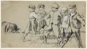 Study for "Snap the Whip" by Winslow Homer