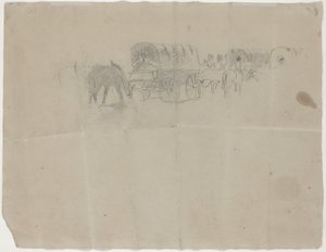 Supply Train and Mules (verso)