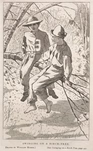Swinging in a Birch Tree by Winslow Homer