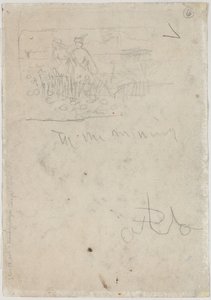 Thanksgiving in Camp (verso) by Winslow Homer