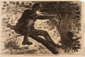 The Army of the Potomac--A Sharp-Shooter on Picket Duty by Winslow Homer