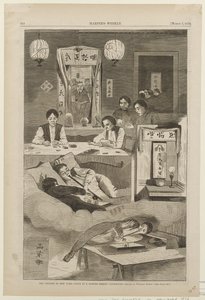The Chinese in New York -- Scene in a Baxter St. Club House by Winslow Homer