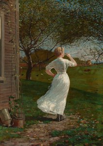 The Dinner Horn by Winslow Homer