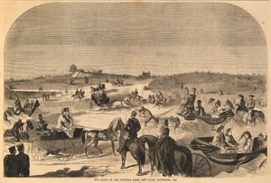 The Drive in Central Park, New York, September 1860 by Winslow Homer