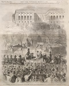 The Inaugural Procession at Washington Passing the Gate of the Capital Grounds, 1861 by Winslow Homer