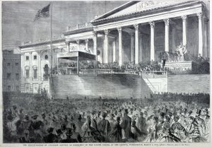 The Inauguration of Abraham Lincoln as President by Winslow Homer