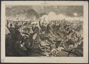The War for the Union, 1862 - A Cavalry Charge by Winslow Homer