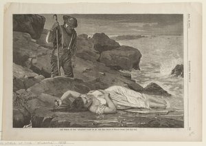 The Wreck of the Atlantic Cast up by the Sea by Winslow Homer