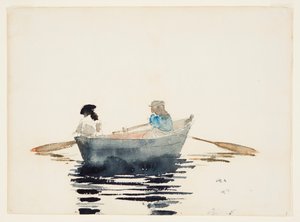 Two Girls in a Rowboat by Winslow Homer