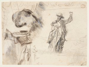 Two Studies of a Sailor with Raised Arm by Winslow Homer