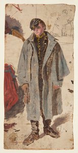 Young Soldier, Sketch of a Soldier Giving Water to a Wounded Companion by Winslow Homer