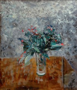 Flowers in a High Glass