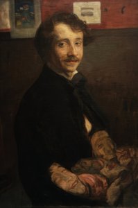 Self-portrait with Masks by Wojciech Weiss