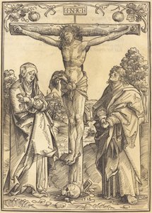 Christ on the Cross with Mary and John by Wolf Traut