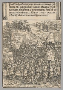 Conquest of Naples, plate 17 from Historical Scenes from the Life of Emperor Maximilian I from the Triumphal Arch by Wolf Traut