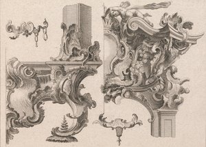 Suggestion for the Decoration of Lower Right and Top Right of an Altar Frame, Printed ca. 1750-56