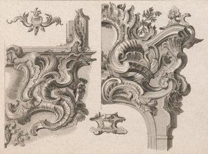Suggestion for the Decoration of Lower Right and Top Right of an Altar Frame by Wolffgang Christoph Mayr