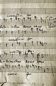 Working Score of Wolfgang Amadeus Mozart