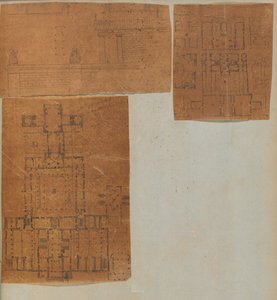 Page from a Scrapbook containing Drawings and Several Prints of Architecture by Workshop of Charles Percier, Workshop of Pierre