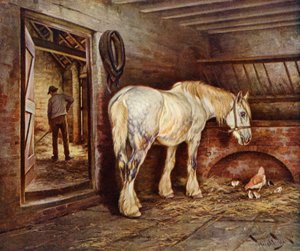 The End of the Day - Farm Horse Returns Home by Wright Barker
