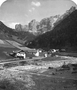 A valley in Wolkenstein, Tyrol by Wurthle and Sons