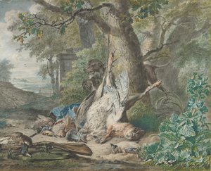 Hunting Still Life in a Forest