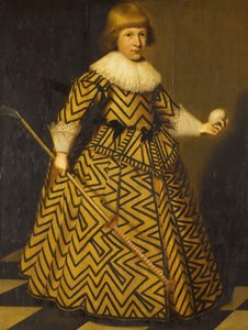 Portrait of a Boy with a Kolf Club by Wybrand de Geest (I)