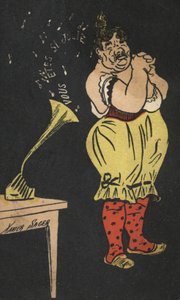 Woman with Gramophone by Xavier Sager