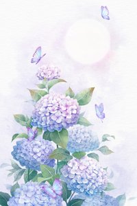 Moonlit Hydrangea Garden by Xuan Thai