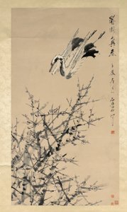 Plum Blossoms, Crane, and Spring