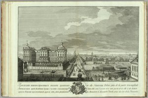 The Newly-Built Chambers Opposite the Anichkov Gates Book to the 50th Anniversary of the Founding of St. Petersburg by Yakov Vasilyevich Vasilyev