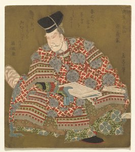 Minamoto no Yoshiie, from the series Six Immortal Samurai Poets by Yashima Gakutei
