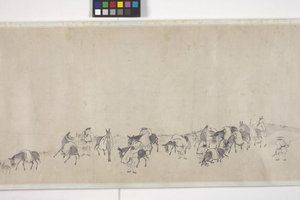 One-Hundred Donkeys Transporting Grain by Ye Yin