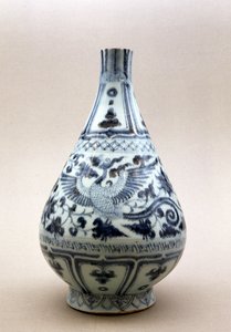 Blue and white vase, Yuan Dynasty (1206-1368)