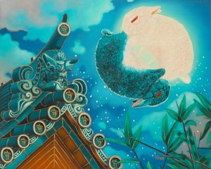 Rabbits Moon, 2023 by Yue Zeng