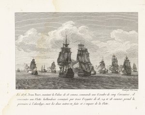 Jan Bart Attacks a Dutch Fleet with His Squadron, 1676