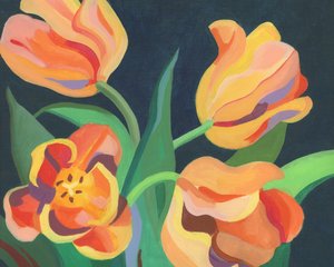 Vibrant Orange Tulips by Yvonne Gustafsson