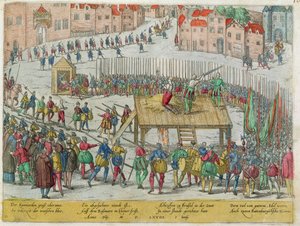 The Execution of Twenty Noble Leaders including Counts Egmont and Horn by the Duke of Alva in Brussels