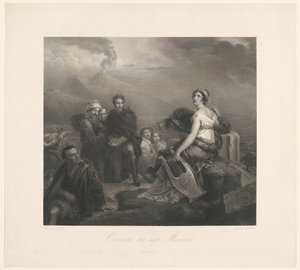 Corinne with a Lyre at Capo Miseno by Zachée Prévost