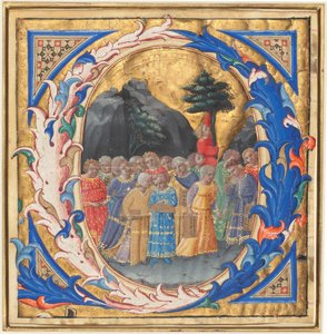 Initial Q with a Procession of Children by Zanobi Strozzi
