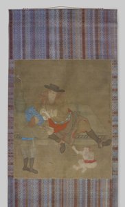 Painting of Three Westerners by Zhang Rulin