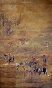 Mongolian Rider Chasing a Horse by Zhao Mengfu Chao Meng Fu or