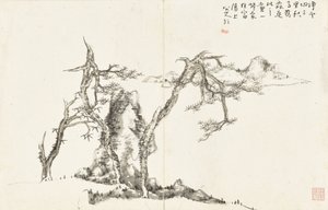 Landscapes and Flowers, album of six leaves