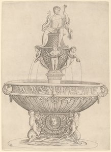Fountain with Statue of Neptune by Zoan Andrea