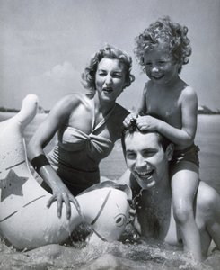 Happy Family at Seaside, c 1937