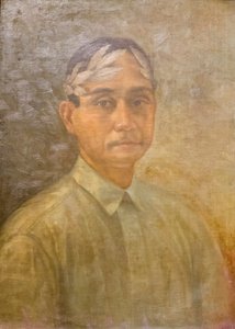 Portrait of Jose Corazon de Jesus as poet laureate by Zosimo Dimaano