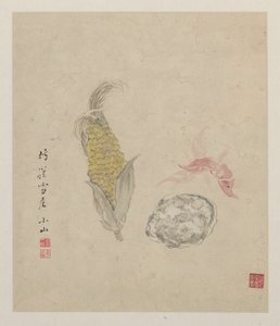 Corn, Lotus Root, and Water Chestnut by Zou Yigui