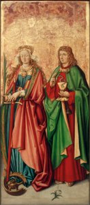 Zurich Violet Master, St. Catherine and John the Evangelist by Zürcher Veilchenmeister