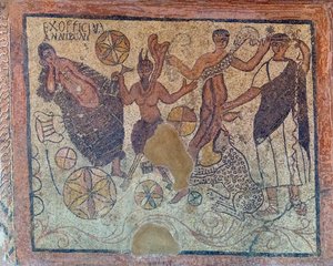 4th Century AD Roman Mosaic Depicting a Bacchic Scene